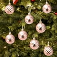 thumbnail image 2 of 12-Piece Shatterproof Christmas Ball Collection with Assorted Styles for Comprehensive Tree Decoration, 1.97″ Mixed Design Holiday Ornaments Rose Gold, 2 of 6