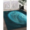 thumbnail image 2 of Ahgly Company Indoor Rectangle Patterned Dark Turquoise Green Area Rugs, 2' x 5', 2 of 6