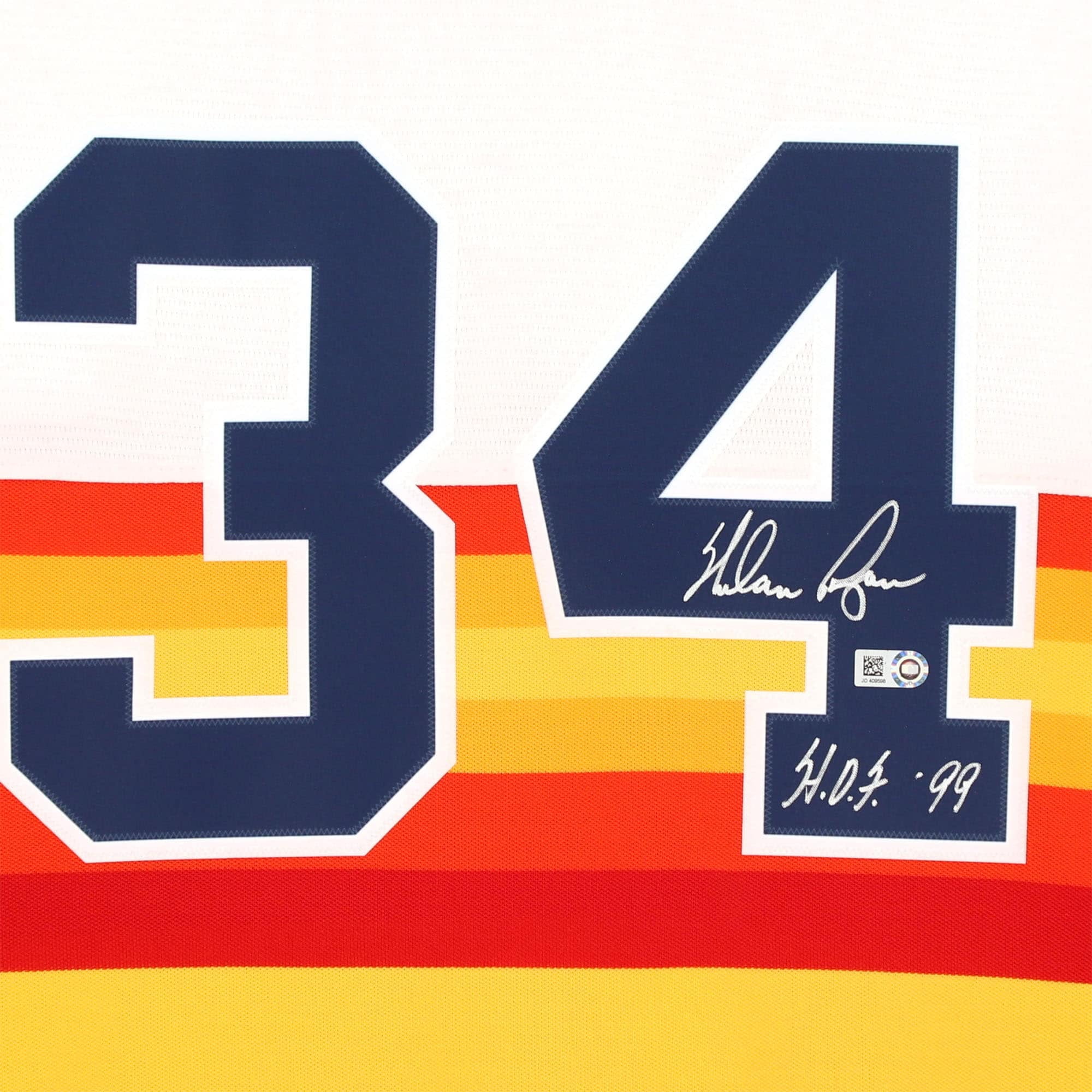 Nolan Ryan Houston Astros Autographed Rainbow Mitchell & Ness
