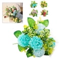thumbnail image 4 of Artificial Silk Hydrangea Fake Flowers Blue Plastic Bouquet Purple Bunch Resistance To Fading Champagne Decoration, 4 of 6