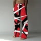 thumbnail image 2 of Pantalones de lino casuales para hombre, teñido anudado, estampado clásico, talla grande, holgados, ligeros, elásticos, con cordón, para playa, yoga 029-rojo 3XL 029-rojo 3XL Xishao ropa, 2 of 2