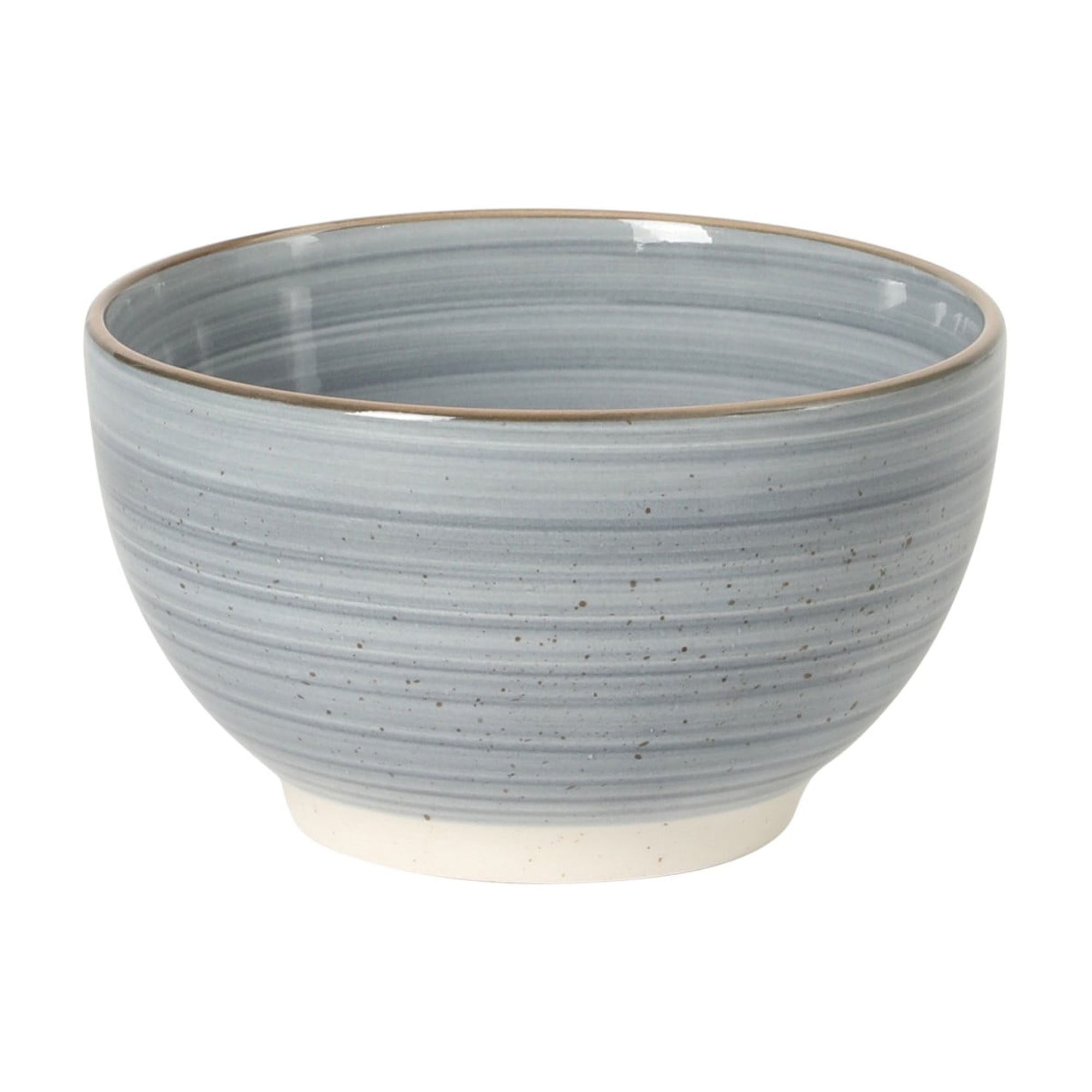 Gibson Home Stonebury 16 Piece Plates and Bowls Blue Dishes - Handpainted Stoneware Dinnerware Set - Service for 4