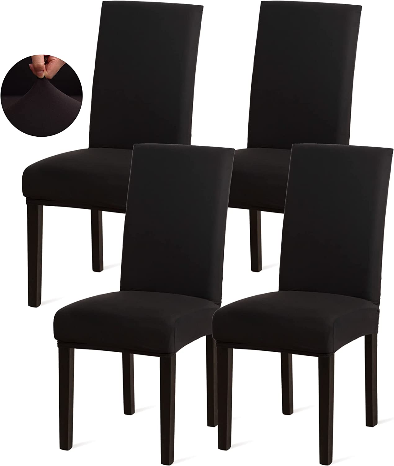 Pack 4 Chair Protector Cover Slipcover, Stretch Removable Washable