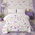 thumbnail image 2 of Manfei Cottagecore Blossom Quilt Full 3-Piece,Spring Flowers Leaves Full Bedspread Sets,1 Coverlet and 2 Pillowcases, 2 of 7