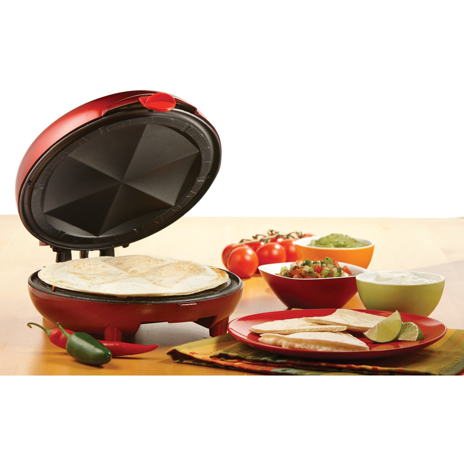 Brentwood Appliances TS-120 Quesadilla Maker Plastic Red
