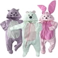 thumbnail image 1 of Kit 3 Mamelucos AlgodÃ³n bordados Baby Kisses Osita, Gatita, Coneja Bebe Talla 6 meses Kiss Pijamas, 1 of 5