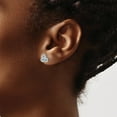 thumbnail image 3 of Sterling Silver Rhodium-Plated Light Swiss Blue Topaz Post Earrings (Width 8.16) (Length 7.62) - Jbsp, 3 of 5