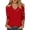 Red-C, variant on Women's V-Neck Merry Christmas T-Shirt Winter 3/4 Sleeve Merry And Bright Christmas Tree Snowflake Snowman Graphic Tees Tops Small