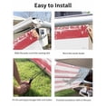 thumbnail image 7 of 4th of July RV Awning Sun Shade Screen 9'X7' American Flag Mesh Sunscreen Freedom Eagle Red White and Blue Awning Shade Screen with Zipper UV Blocker Completed Kits for RV Motorhome Camper, 7 of 7