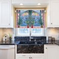 thumbnail image 5 of Yayeee Kitchen Curtains Tier Pair Light Filtering 27"x36" Rod Pocket Short Cafe Window Panel, Pink Window, 5 of 7