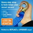 thumbnail image 2 of Better Boat Polyester Winch Strap with Hook, 10,000 lbs, 2" x 20', 2 of 8