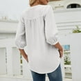 thumbnail image 4 of Womens Summer V Neck 3/4 Sleeve Blouses Dot Tunic Tops Casual Button Shirts Long Sleeve Fitted Shirt for Juniors Short Sleeve Tops for Women Summer Womens Medium Shirts Womens Short Sleeve Shirts, 4 of 4