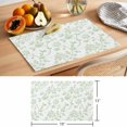 thumbnail image 6 of Green Leaves Placemats Set of 6 Farmhouse Pastoral Botanical Vines Ethnic Place Mats Indoor Wipeable Table Mats Washable Cloth Dining Table Placemats for Kitchen Holiday Party Home Decor 13x19 Inch, 6 of 9