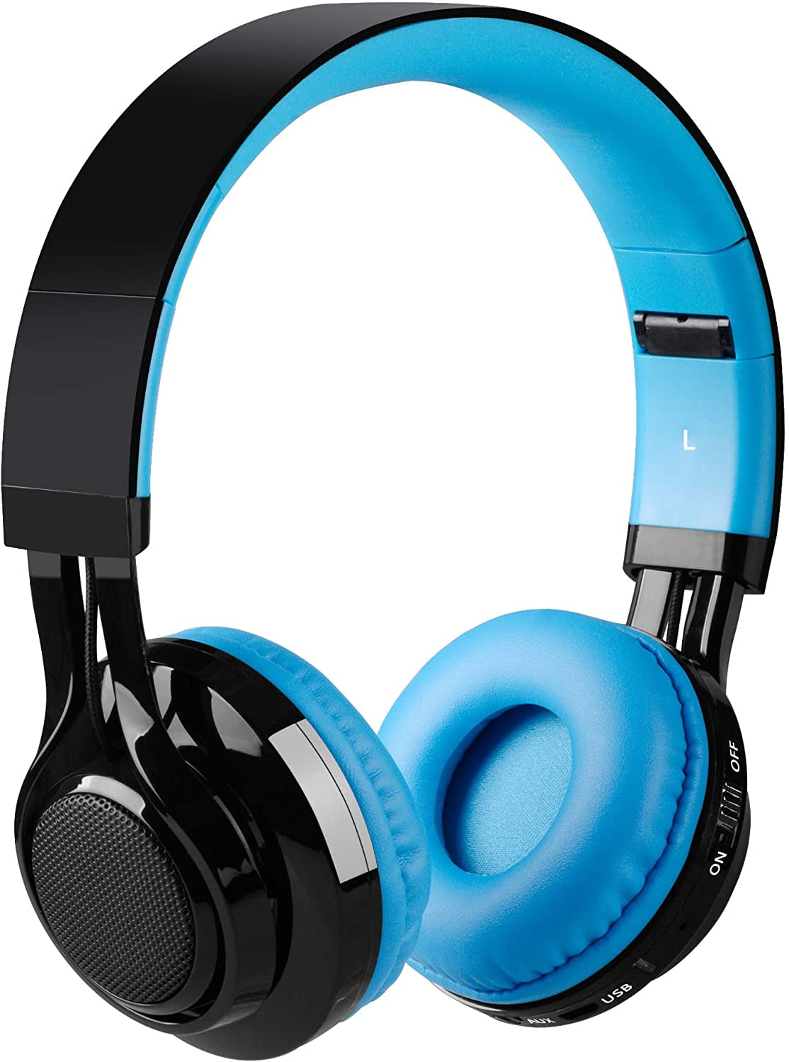 Bluetooth Headset, Riwbox AB005 Wireless Headphones 5.0 with Microphone Foldable Headphones with TF Card FM Radio and LED Lig