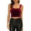 Women's Velvet Sleeveless Cami Tank Tops