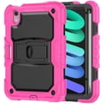 thumbnail image 1 of FJLBDE Case for iPad Mini 7 A17 Pro 2024/Mini 6 2021 8.3 Inch 7th/6th Gen, Rugged Shockproof Tablet Cases Cover with Kickstand Shoulder Strap, Rose, 1 of 7