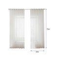 thumbnail image 1 of hite Cortina de ventana de gasa transparente con parte superior de anillo para cocina, Leyfeng Cortina de ventana, 1 of 7