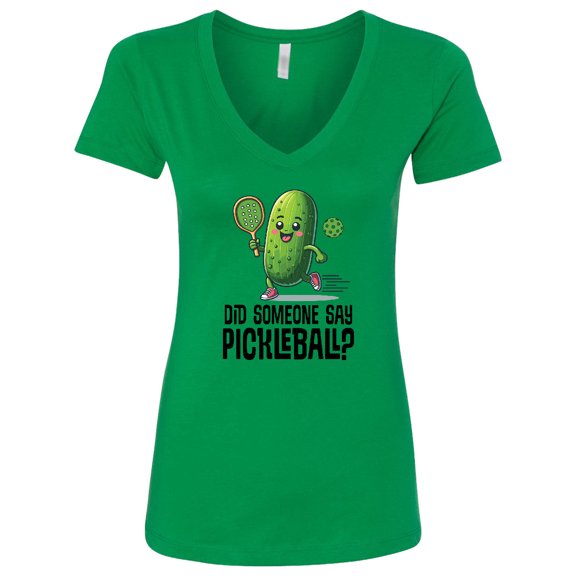 Inktastic Funny Pickleball Player Quote Women's V-Neck T-Shirt
