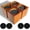 Brown, variant on Wood Bed Furniture Risers 4 Inch Heavy Duty Risers, Supports up to 6,000 Lbs, for Sofa Couch Desk Chair Table Base Raising Space, Convenient Store and Cleaning, Pack of 4 Brown