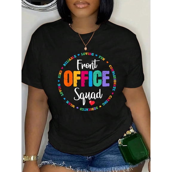 Cute School Secretary Admin Appreciation Front Office Squad T-Shirt