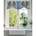 thumbnail image 2 of Vintage Butterfly Tie Up Valances Curtain, White Orange Polka Dot Kitchen Valances for Windows Decor, Rod Pocket Short Curtains Set for Bedroom/Bathroom, 42"x12", 2 of 9