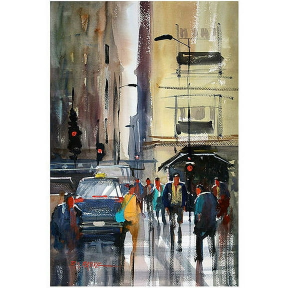 Trademark Fine Art "Rush Hour II - Chicago" Canvas Art by Ryan Radke