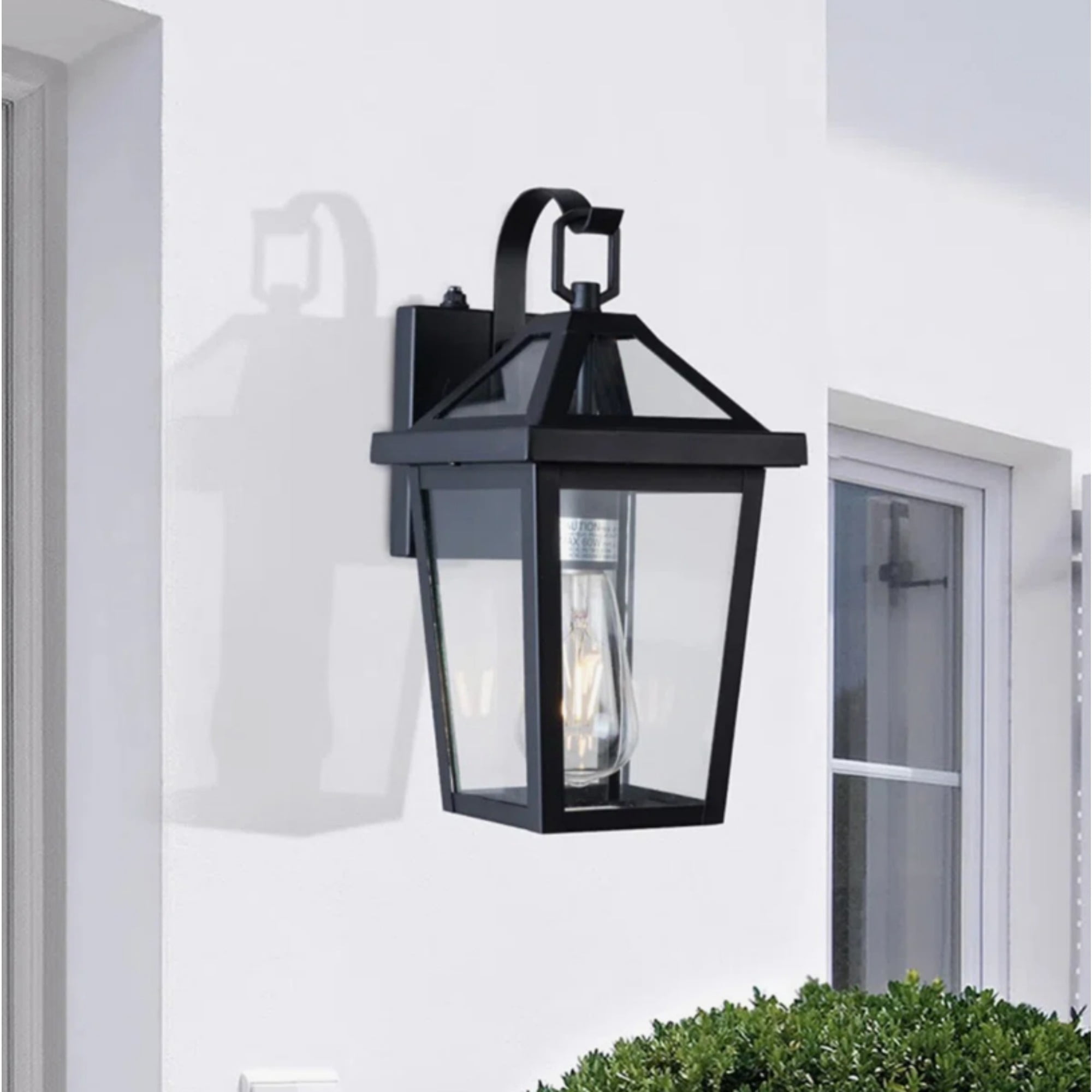 13" Dusk to Dawn Outdoor Wall Lights, Modern Waterproof Exterior Lighting Fixture, Black Anti-Rust Outdoor Lantern Light Wall Mount for Porch, Garage, Entryway, Patio