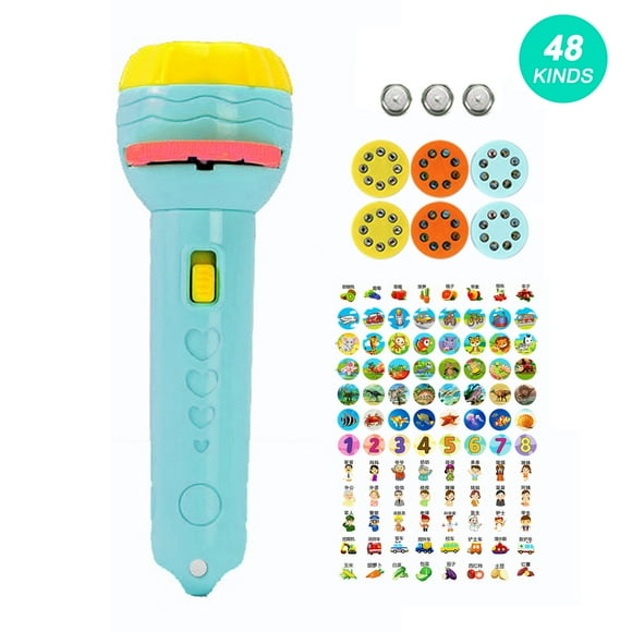 Projecteur Éducatif Lampe de Poche Projecteur pour Enfants Lampe de Poche Jouet Éducatif Projecteur pour Enfants Lampe de Poche Différents Motifs d'Animaux Projecteur de Sciences Éducatives Précoces