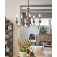 Beulah 24"W 5Light Chandelier by Kichler Olde Bronze with Faux Pine