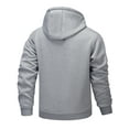 thumbnail image 2 of FEOYA Sherpa Lined Hoodies for Men Heavyweight Fleece Jackets Thermal Thick Coat Softshell Outwear Warm winter Sweatshirt with Pockets 2XL Gray, 2 of 6
