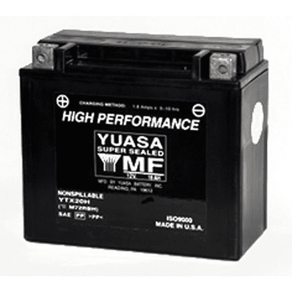 Yuasa YTX20H-BS AGM High Performance Maintenance Free Battery (YUAM62RBH)