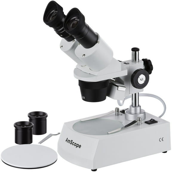 Amscope 20X-40X Student Stereo Microscope w/ Premium 9pc 3D Insect Specimen Kit   Digital Eyepiece Camera