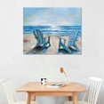 thumbnail image 2 of PIKWEEK Beach Chair Canvas Wall Art - Blue Ocean Painting for Living Room Decor 16*12inch/20*16inch, 2 of 6