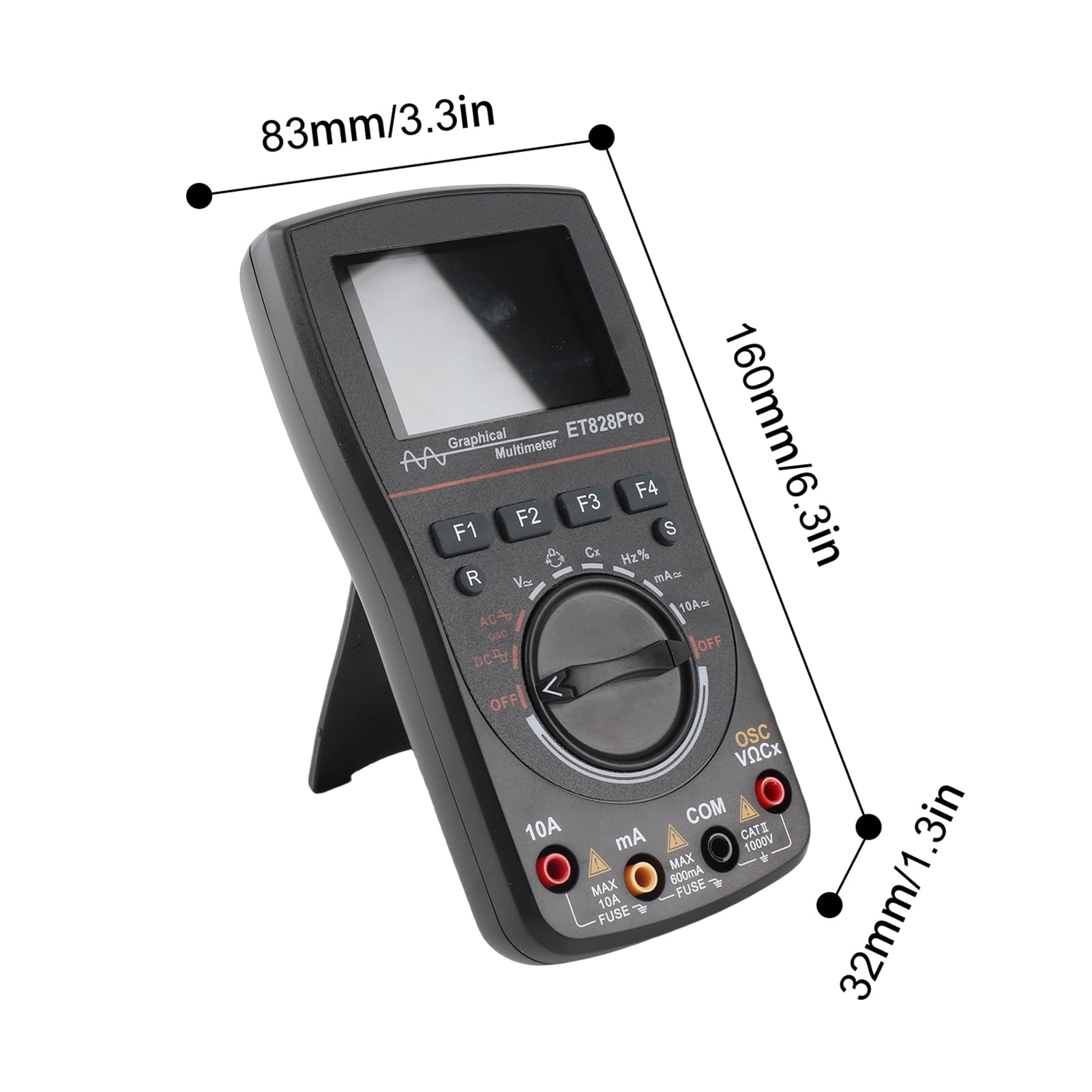 Intelligent Oscilloscope ET828Pro Intelligent Graphical Digital Oscilloscope 2 in 1 with 2.4 Inches Color Screen 10MHz Bandwidth 50Msps Sampling Rate for Electronic Test