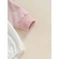 thumbnail image 6 of Bagilaanoe Newborn Baby Girl Boy Oversized Romper Sweatshirt Long Sleeve Bodysuits Contrast Color Pullover 6M 12M 18M 24M Infant Casual Tee Tops, 6 of 8