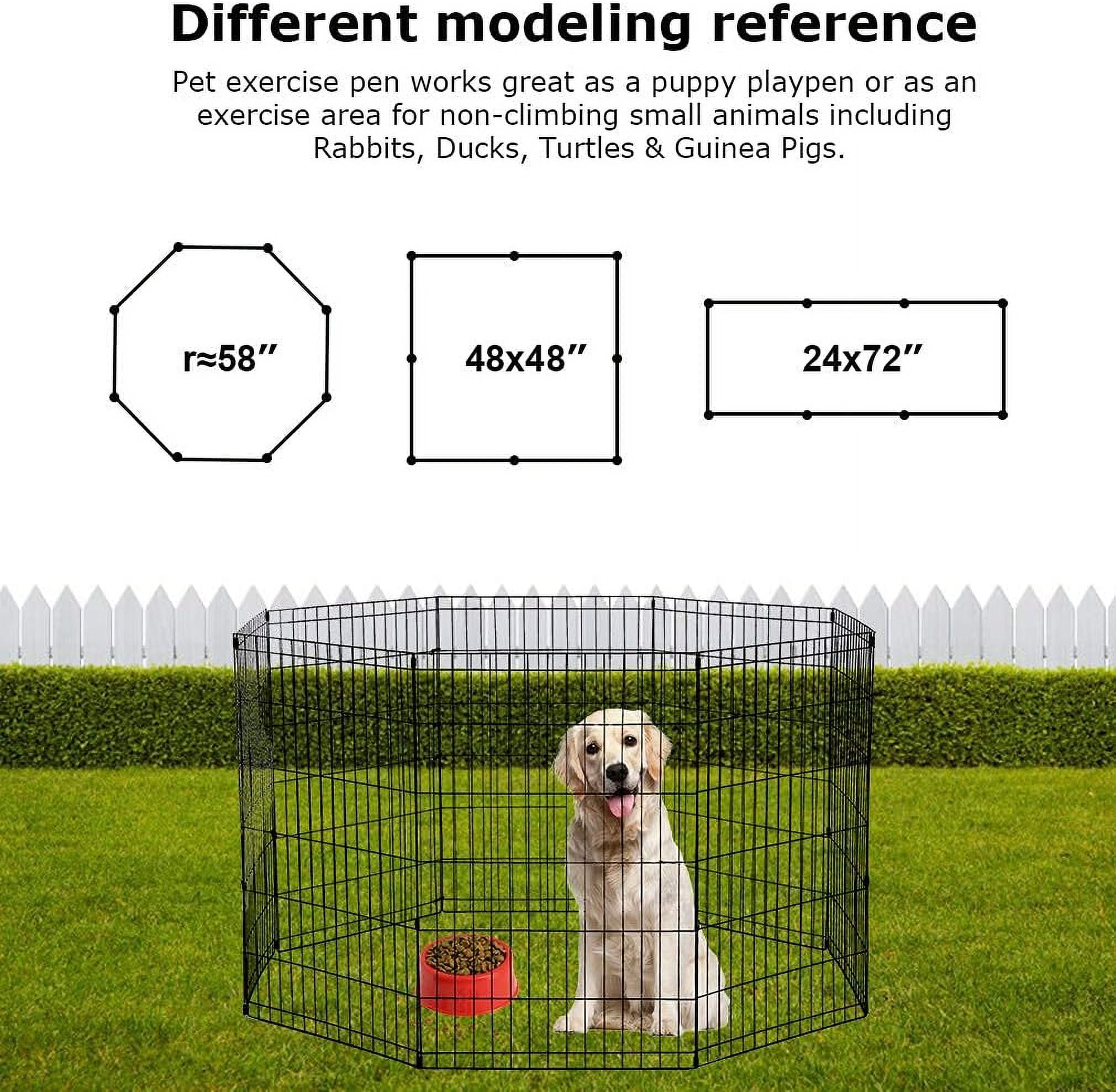 YRLLENSDAN 36in Foldable Dog Playpen Indoor/Outdoor, Pet Fence Indoor Pet Playpen Portable Dog Pen Dog Enclosure Dog Pen for Medium Dogs, Black
