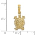 thumbnail image 3 of Diamond2Deal 14K Yellow Gold Land Turtle Charm Pendant for Women (L- 0.83 in, W- 0.39 in), 3 of 4