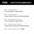 thumbnail image 3 of Max Advanced Brakes - Brake Kit for 2014-2016 Mazda 3/Sport 2.0 L4 2017 2018 Manual Parking Brake 2016-2021 CX-3 Front Replacement Drilled Slotted Black Coated Disc Brake Rotors and Ceramic Brake Pads, 3 of 10