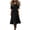 Black, variant on Spring Dresses for Women Crew Neck Casual Long Solid Smock Fashion Flowy Smock Dress Cotton Linen Fabric Skin-Friendly Breathable Tunic Dresses Party Dresses for Women