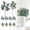 Green-4, variant on Getwin Household Decoration,Single Flocked Eucalyptus Cuttings,Artificial Oval Branches With White And Sprays Suitable For Vases Wreaths Bouquets And Wedding Greenery Decor