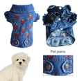 thumbnail image 2 of Turndown Collar Pet Dog Vest Dress-Up Denim T-shirt Outfit for Spring – Skin-Friendly Fashion, 2 of 8