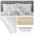 thumbnail image 5 of Lanco Luxury 7 Piece White Comforter Set , Queen Size , Jacquard Girls Bedding , All Season Leaves Bedding Set Cozy Home Decor, 5 of 5