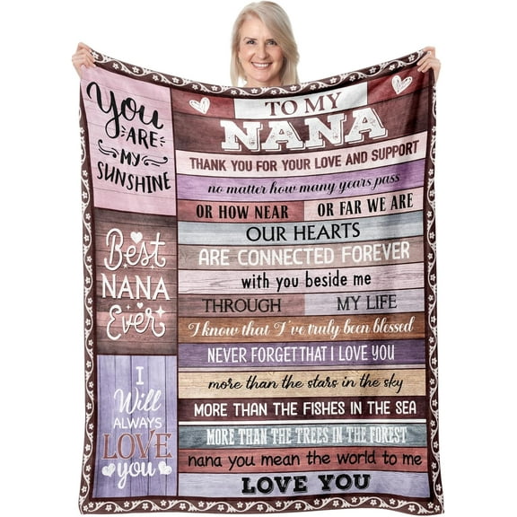 Nana Gift, Nana Birthday Gifts, Gifts for Nana Blanket 50"x60", Best Nana Ever Gifts, Nana Gift from Grandkids, Nana Gfit for Grandma, Nana Gift for Christmas, Happy Birthday Nana Gifts