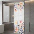 thumbnail image 3 of Pink Spring Floral Window Privacy Film, Elegant Flowers Farmhouse Botanical Wooden Static Cling UV Sun Blocking Heat Control Window Tint Day and Night, Non-Adhesive One Way Privacy Cover 23.6''x59'', 3 of 7