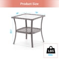 thumbnail image 2 of CHYVARY Outdoor PE Rattan Side Table, Rectangular Water-Proof Coffee HIPS Tabletop for Indoor and Outdoor,Gray, 2 of 5