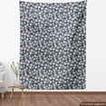 thumbnail image 4 of Ambesonne Retro Fabric by the Yard Upholstery, Flowers Splashes Leaves Art, 1 Yard, Pale Sky Blue and Plum, 4 of 5
