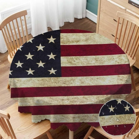 

Yibeas America Flag Tablecloths 60 Diameter Round Fashion USA Customized Tablecloth Rectangle Tablecloths for Dining Kitchen Wedding and Parties C48