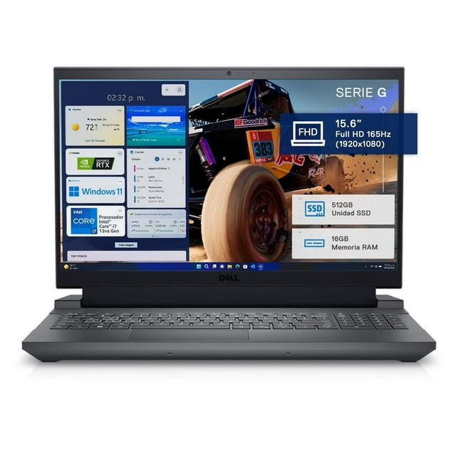 Laptop Dell Gaming G15 5530, 13th Gen Intel Core i7, 16G RAM, 512 GB SSD, Windows 11, Negro
