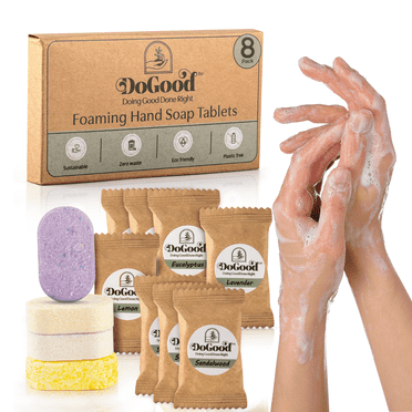 DoGood Foaming Hand Soap Tablets (8 Count) Variety Scent Pack – 10 fl oz each