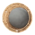 thumbnail image 6 of JONATHAN Y Malaya 16" Bohemian Coastal Handwoven Water Hyacinth Open Weave Round End Table with Glass Top, Natural, TBL2508A, 6 of 6